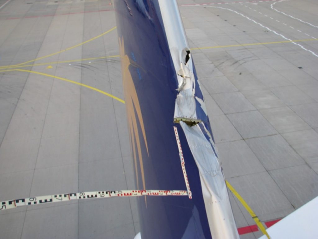 BFU dano estabilizador 747 perdeu flap