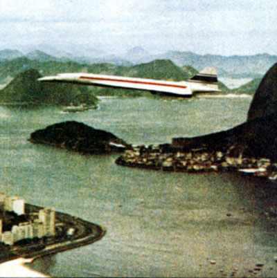 Primeiro Concorde Sobrevoo Rio de Janeiro 1971