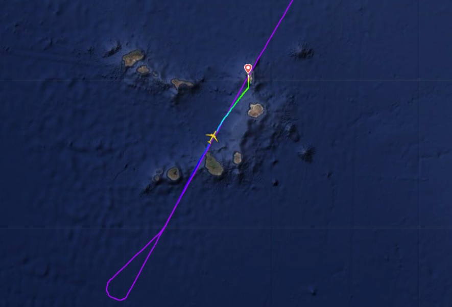 FlightRadar24 Voo A330neo Azul Desvio Ilha do Sal