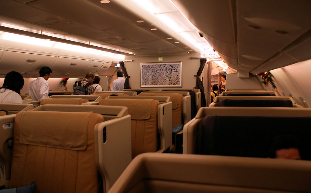 Avião Airbus A380 Singapore Airlines Classe Executiva