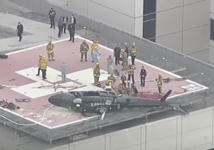 Acidente Helicóptero Coração Hospital Los Angeles