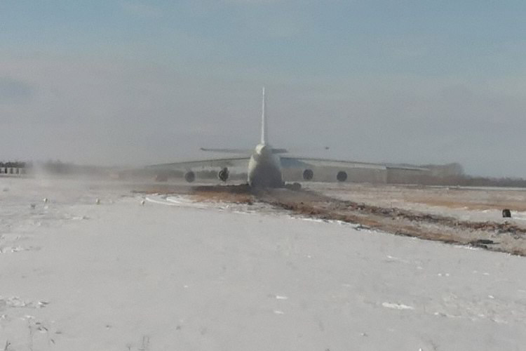 Antonov AN-124 Volga Acidente Pouso 