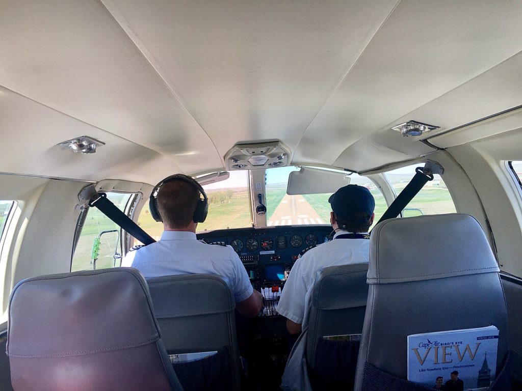 Cessna 402C Cabine Cockpit Táxi Aéreo