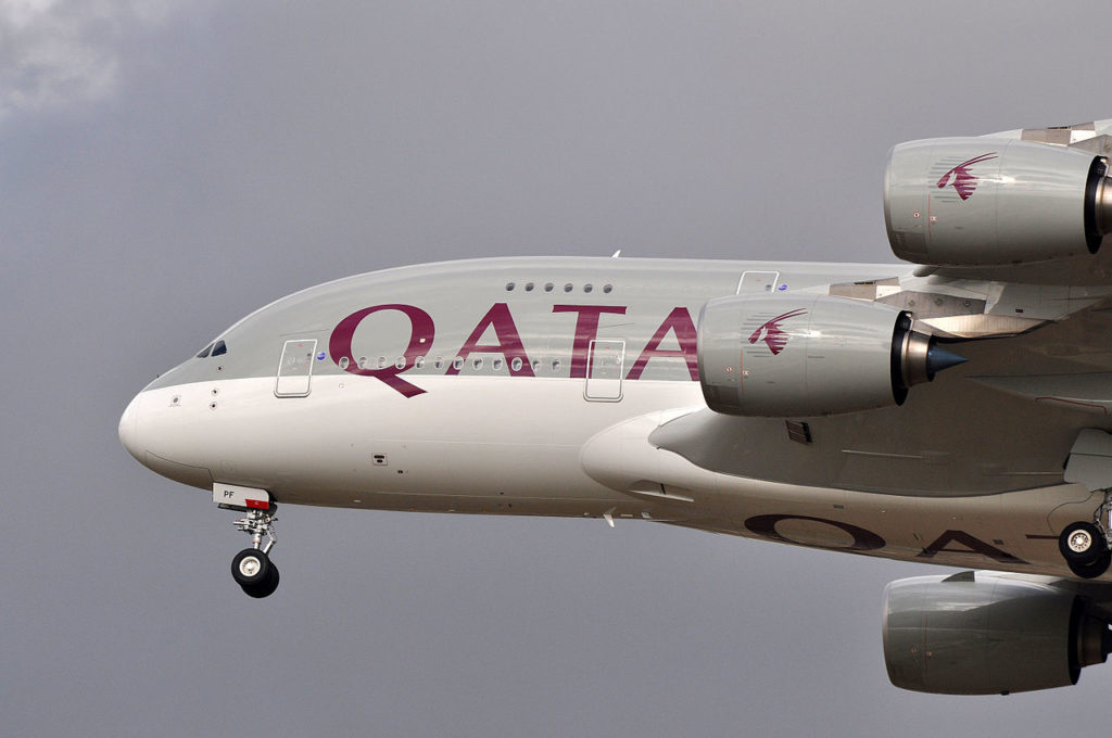 Avião Airbus A380 Qatar Airways