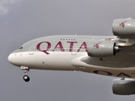 Avião Airbus A380 Qatar Airways