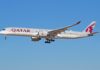 Airbus A350-1000 da Qatar Airways faz rara aparição em Salvador após ser desviado de São Paulo Avião Airbus A350-1000 Qatar Airways