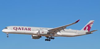 Airbus A350-1000 da Qatar Airways faz rara aparição em Salvador após ser desviado de São Paulo Avião Airbus A350-1000 Qatar Airways