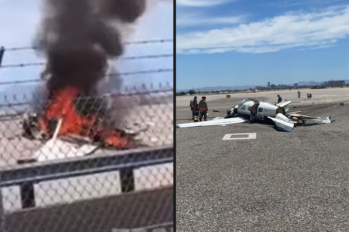 Una colisión de avión en el aire el domingo mató a todos a bordo en ambos equipos