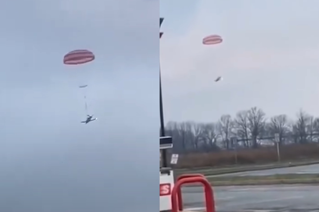 VÍDEO: Piloto aciona paraquedas de avião e faz pouso de emergência