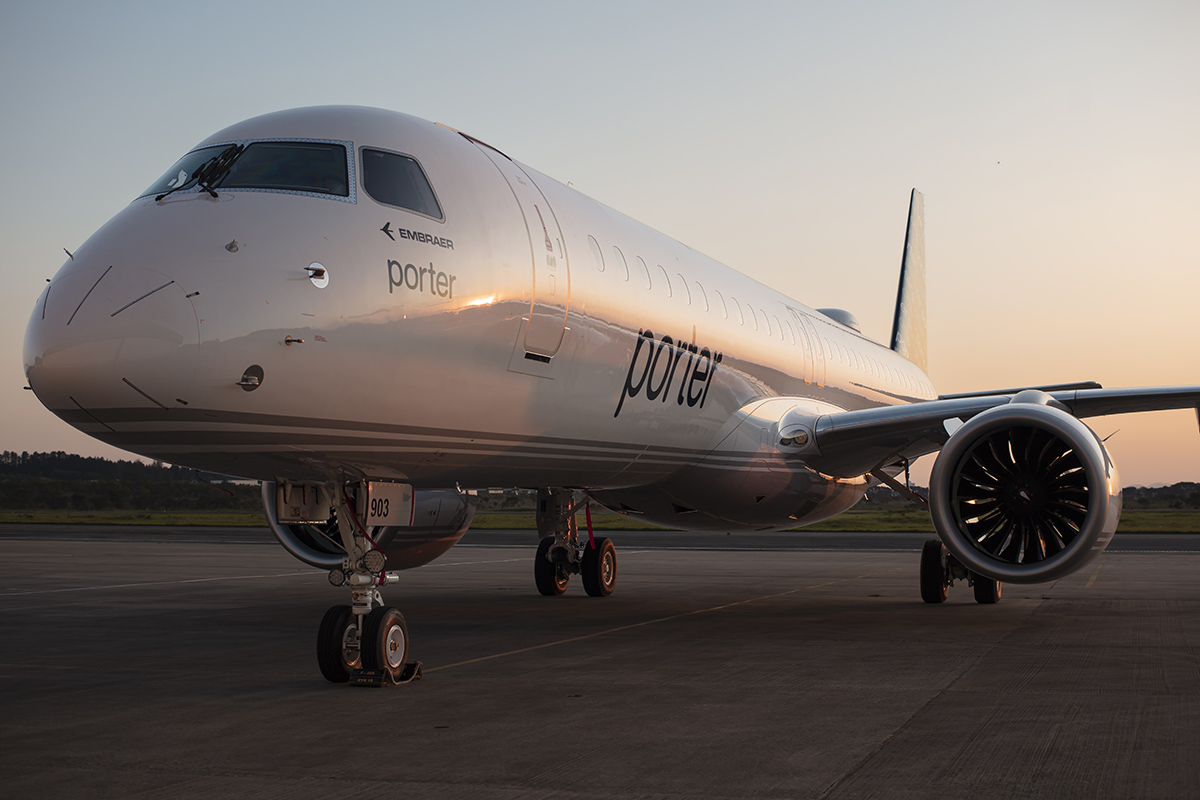With its Embraer E2 jets, Porter expands its flights from Pearson International Airport