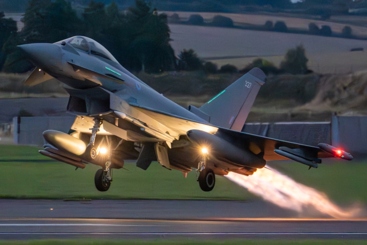 The Royal Air Force practices the rapid transfer of fighters to defend UK airspace