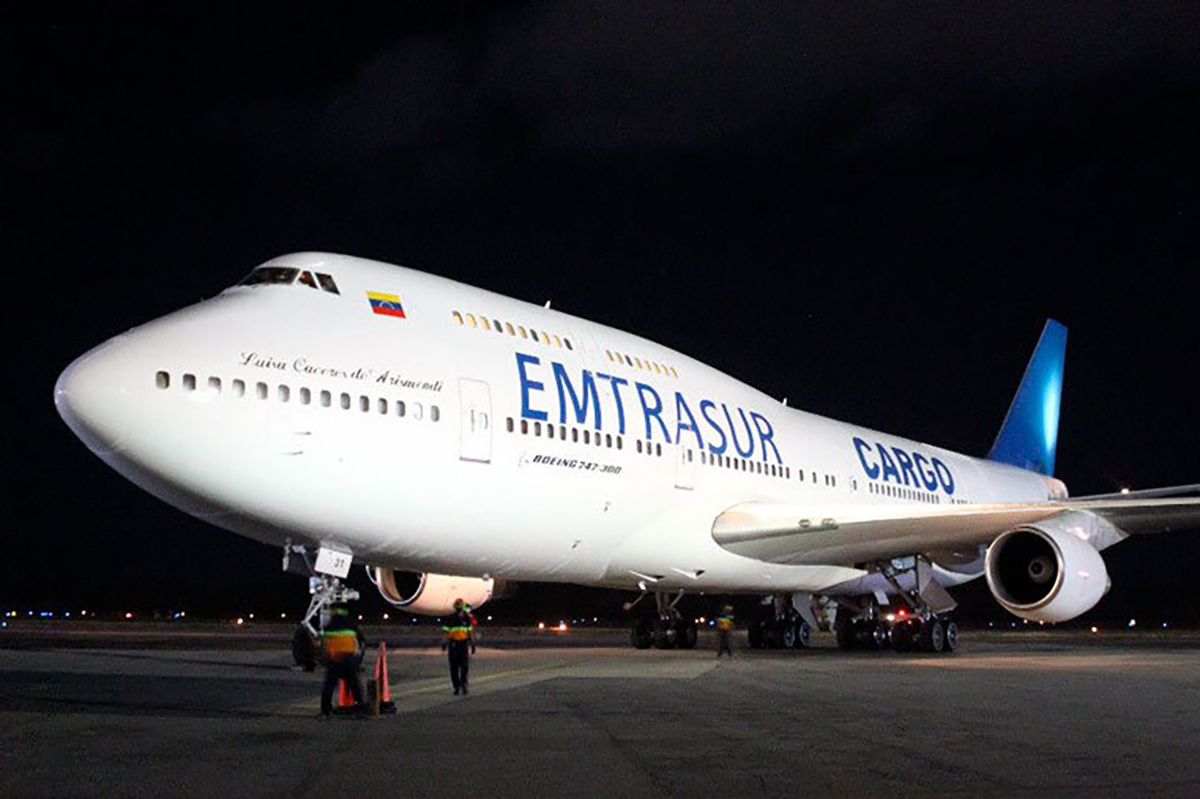 OACI aceita revisar a reclamação da Venezuela contra a Argentina pela apreensão do Boeing 747-300