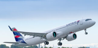 Vindo da Índia e passando pelas Ilhas Seychelles, LATAM recebe mais um jato Airbus A321neo