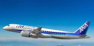 Japonesa ANA amplia pedido de aviões Embraer E190-E2 com oito novas aeronaves Avião E190-E2 da ANA em voo