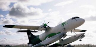 Projeto de avião ATR 72 anfíbio tem progresso com a chegada do primeiro flutuador de 17 metros