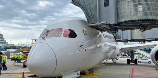 Boeing 787 da Lufthansa que colapsou no solo estava sem o pino de travamento no trem de pouso