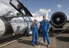 Pilotos da NASA voaram a aeronave de pesquisa de alta altitude WB-57F para buscar uma visão mais nítida da coroa solar