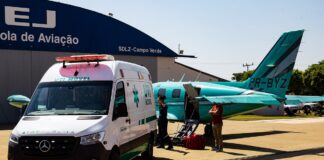 Aeroporto de Campo Verde-MT recebe primeiro pouso de aeronave de UTI aérea após pavimentação da pista