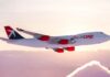 Está hoje no Brasil um avião Boeing 747 que passou 2 anos sem voar e acabou de voltar ao céu com nova pintura