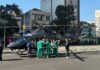 Helicóptero da PRF faz pouso inédito em avenida de Porto Alegre durante simulado de acidente aéreo com várias vítimas