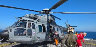 Marinha do Brasil resgata tripulante com suspeita de AVC a 70 milhas da costa em missão com helicóptero UH-15