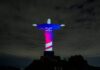 Marcando o fim do Rock in Rio, LATAM coloca suas cores e sua assinatura de marca no Cristo Redentor