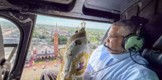 Aeroporto Internacional de Macapá recebe missa inédita e sobrevoo da imagem de Nossa Senhora de Nazaré