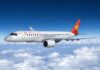 Hainan Airlines divulga venda de duas aeronaves Embraer E190 a empresa relacionada