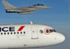 Papa Leão voa na cabine de Airbus da Air France e é escoltado por caça Rafale