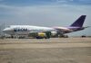 Fotos e vídeo mostram a inédita passagem do grande Boeing 747 da ROMCargo pelo Brasil