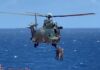 FAB envia helicóptero H-36 Caracal para resgatar homem em estado grave em navio a 130 km de Natal, mar adentro
