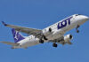 Primeira a operar o modelo no mundo, LOT realiza seu último voo com o Embraer E170, que dará lugar ao Airbus A220